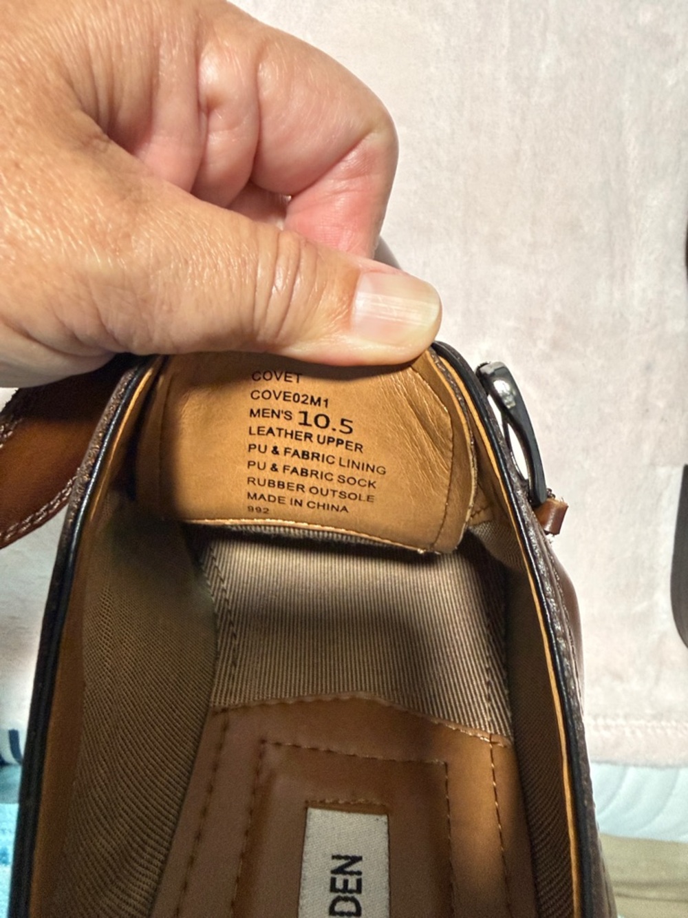 Steve Madden Men's Cognac Brown Leather Double Monk Strap Oxfords - Picture 5 of 5